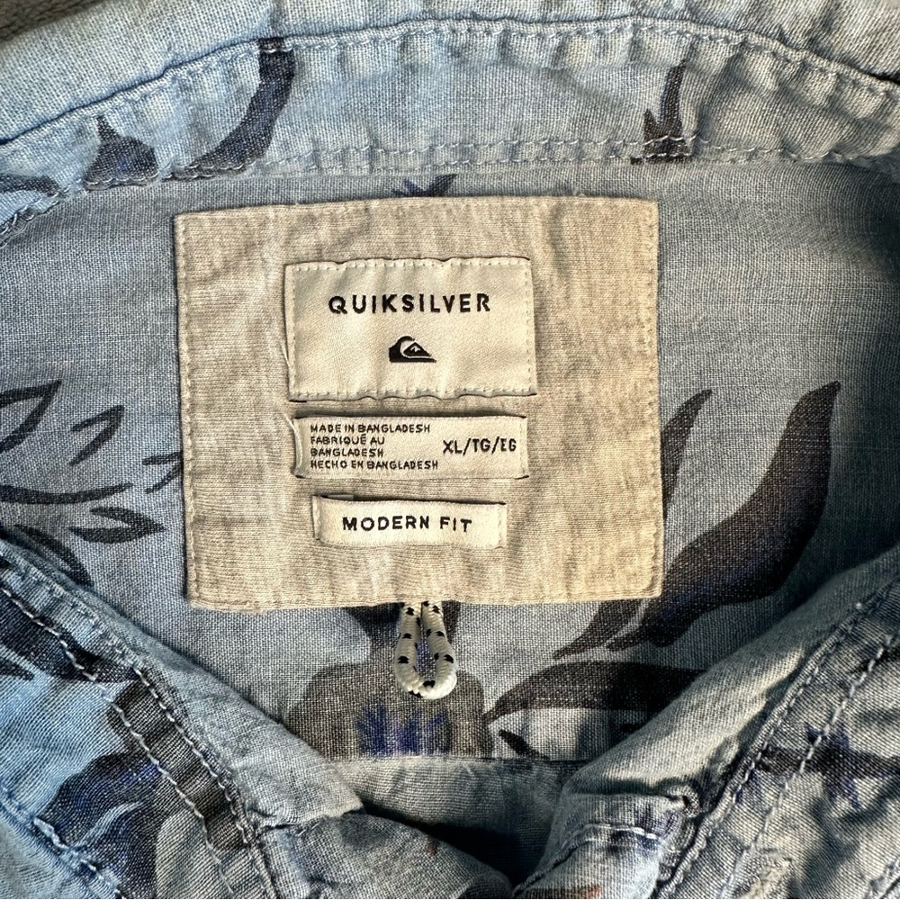 Quiksilver Men’s XL Shakka Mate Button Up Short Sleeve Casual Shirt - Picture 6 of 9